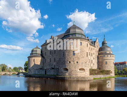 Örebro Castle, a medieval fortification in the middle of the Svartån river, Orebro, Närke, Sweden Stock Photo