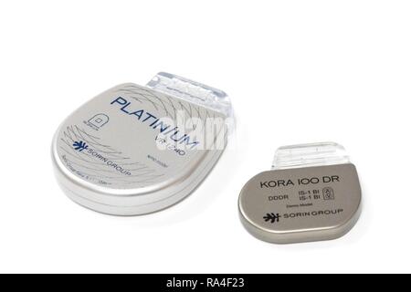 Various pacemaker types Stock Photo