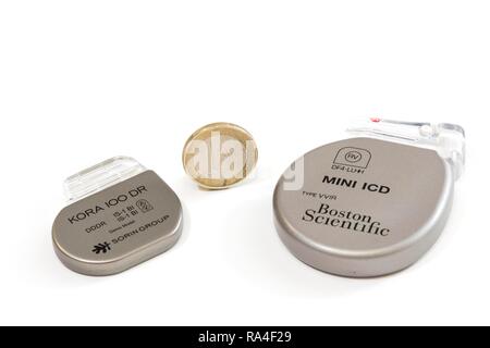 Various pacemaker types Stock Photo
