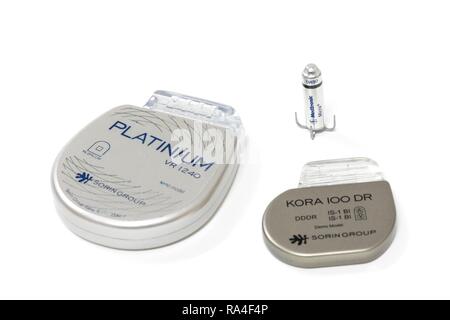 Various pacemaker types Stock Photo