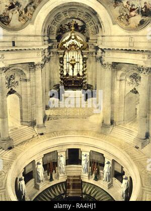 Napoleon's tomb, Les Invalides, Paris, France. Between 1890 & 1910. Stock Photo