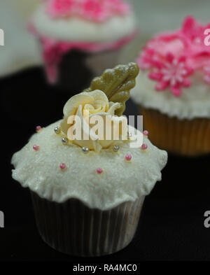 beautiful decorated cupcakes Stock Photo