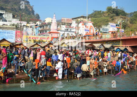 Haridwar, holiest places for Hindus. Stock Photo