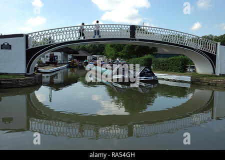 Iron Canal Bridge 91A, Braunston, Grand Union Canal, Northamptonshire, Northants, England, UK United Kingdom, Europe, Stock Photo