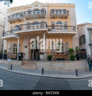 The Drisco Hotel at the American Colony of Tel Aviv is located in the south of the Tel Aviv, not far from Jaffa, Stock Photo