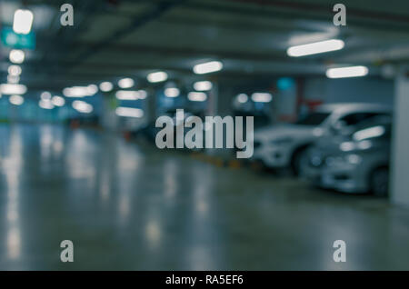 Abstract background blurred car in parking Stock Photo