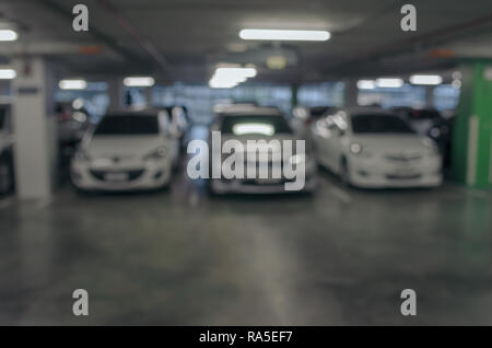 Abstract background blurred car in parking Stock Photo