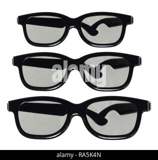 3D Glasses on White Background Stock Photo