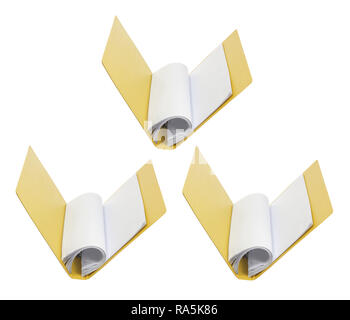 Folders on White Background Stock Photo