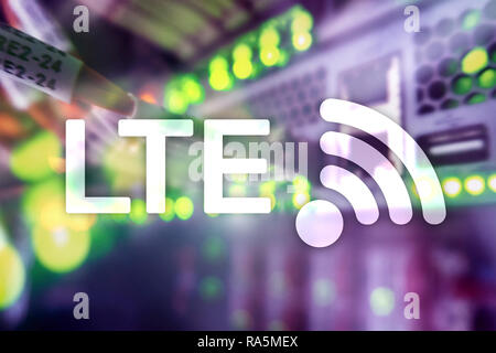 LTE, 5g wireless internet technology concept. 4G connected Stock Photo