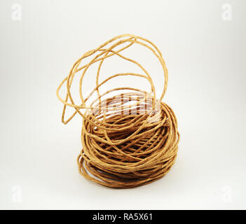 hank of twine on a white background Stock Photo