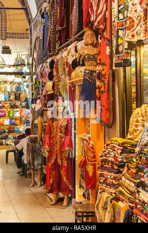 Grand bazaar, textile market, Istanbul, Turkey Stock Photo