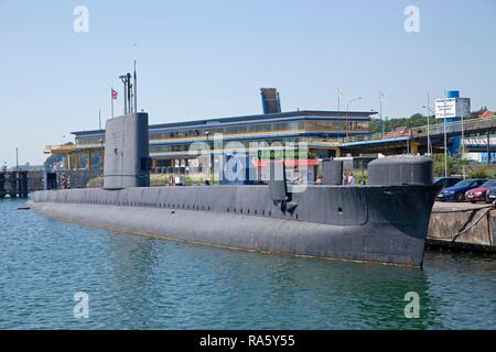 U-boat in the harbour, Sassnitz, Ruegen Island, Mecklenburg-Western Pomerania