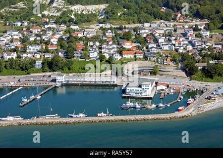 Aerial view, Sassnitz, Ruegen Island, Mecklenburg-Western Pomerania Stock Photo