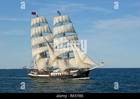 Sailing ship Mercedes, Warnemuende, Mecklenburg-Western Pomerania Stock Photo