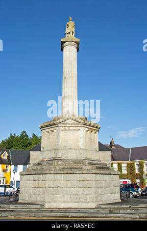 Octagon, with the statue of St. Patrick, Westport, County Mayo, Ireland, Europe, PublicGround Stock Photo