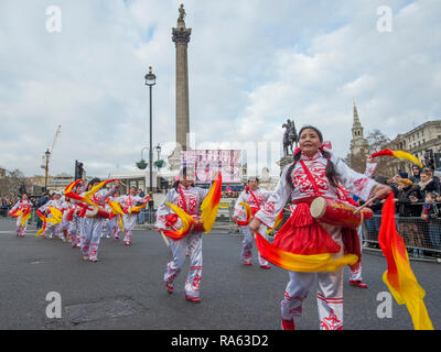 2019 London New Years Day Parade on 1st January, from Piccadilly to Whitehall in central London, UK. Credit: Malcolm Park/Alamy. Stock Photo