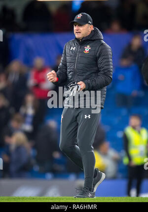 London, UK. 02nd Jan, 2019. Southampton Manager Ralph Hasenhuttl at full time during the Premier League match between Chelsea and Southampton at Stamford Bridge, London, England on 2 January 2019. Photo by Andy Rowland. Credit: Andrew Rowland/Alamy Live News Stock Photo
