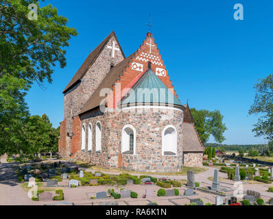 Church at Gamla Uppsala, Uppsala, Uppland, Sweden Stock Photo