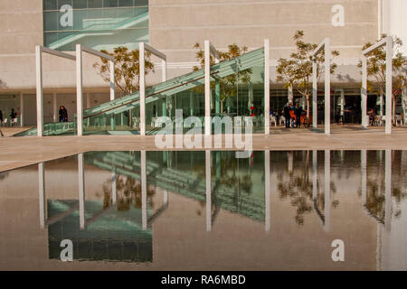 Israel, Tel Aviv, Habima square. AKA culture square with the Habina natural theatre and the Israeli philharmonic concert hall Stock Photo