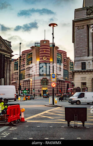 Road and square before royal exchange building in london Stock Photo