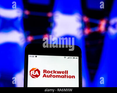 Rockwell Automation Company logo seen displayed on smart phone Stock ...
