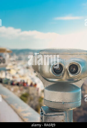 Tower Optical, viewfinder in Santorini during the day