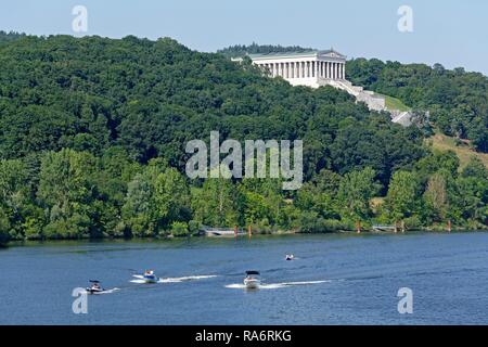 Walhalla memorial, Danube, Donaustauf, Upper Palatinate, Bavaria, Germany Stock Photo