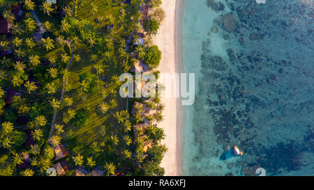 Beach on Thian Og Bay or Shark Bay, Koh Tao Island, Thailand Stock Photo