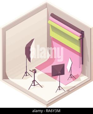 Vector isometric low poly Photo studio room icon Stock Vector Image ...
