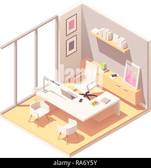 3d bright empty office interior with light Stock Vector Image & Art - Alamy