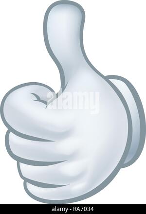 Thumbs Up Cartoon Glove Hand Stock Vector