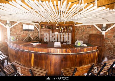 Bar, Elegant Desert Lodge, Sesriem, Namibia Stock Photo