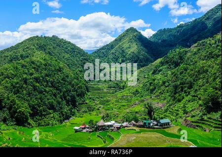 Bangaan in the rice terraces of Banaue, Northern Luzon, Philippines Stock Photo