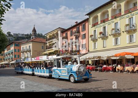 Tourist train, Ascona, Canton of Ticino, Switzerland Stock Photo