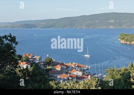 Bay, coast, Valun, Island of Cres, Kvarner Gulf, Croatia Stock Photo