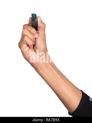 Man using an Green pen Stock Photo