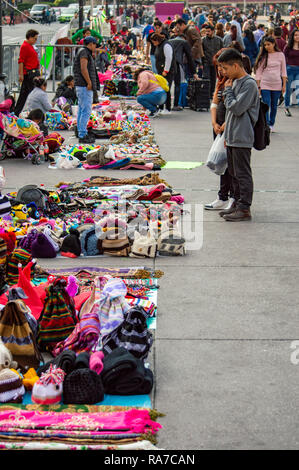 A couple browsing souvenirs in Zocalo in Mexico City, Mexico Stock Photo