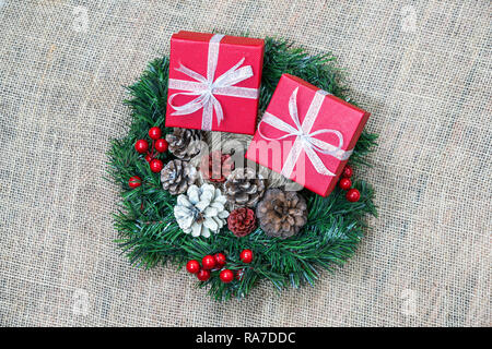 Christmas gift boxes Stock Photo