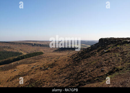 Carl Wark and Higger Tor in the Peak District national Park, England UK Moorland Stock Photo