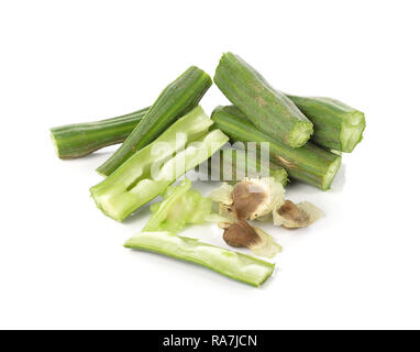 Moringa on white background. Stock Photo