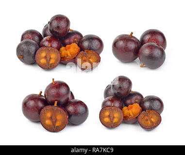 Flacourtia fruit on white background Stock Photo
