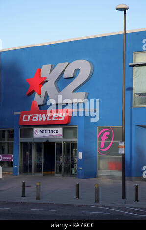 entrance to the K2 sports center in crawley west sussex Stock Photo