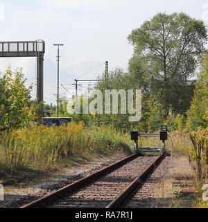 Decommissioned Dead-end tracks Stock Photo