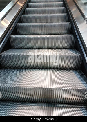 Subway station elevator and stairs in close-up Stock Photo