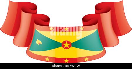 Grenada flag, vector illustration on a white background Stock Vector