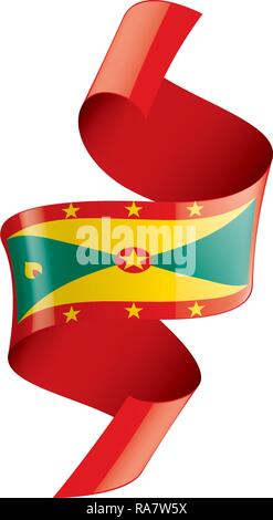 Grenada flag, vector illustration on a white background Stock Vector