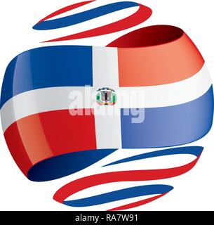 Dominicana flag, vector illustration on a white background Stock Vector