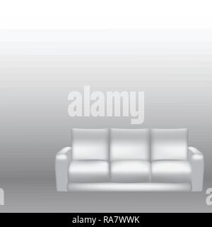 Sofa on gradient background greyscale style. for business banner, ads, brochure - Vector Illustration. Stock Vector