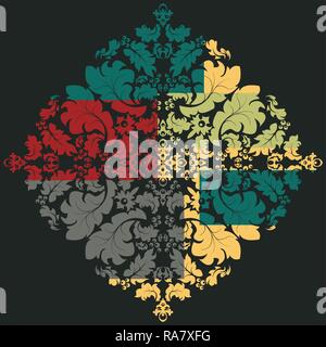 Damask wallpaper Vector illustration. Easily editable vector image Stock Vector